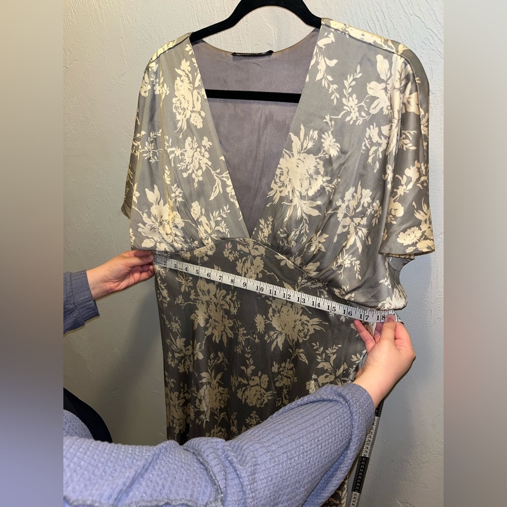 Abercrombie & Fitch Olive Green Floral Maxi Dress - Picture 10 of 10